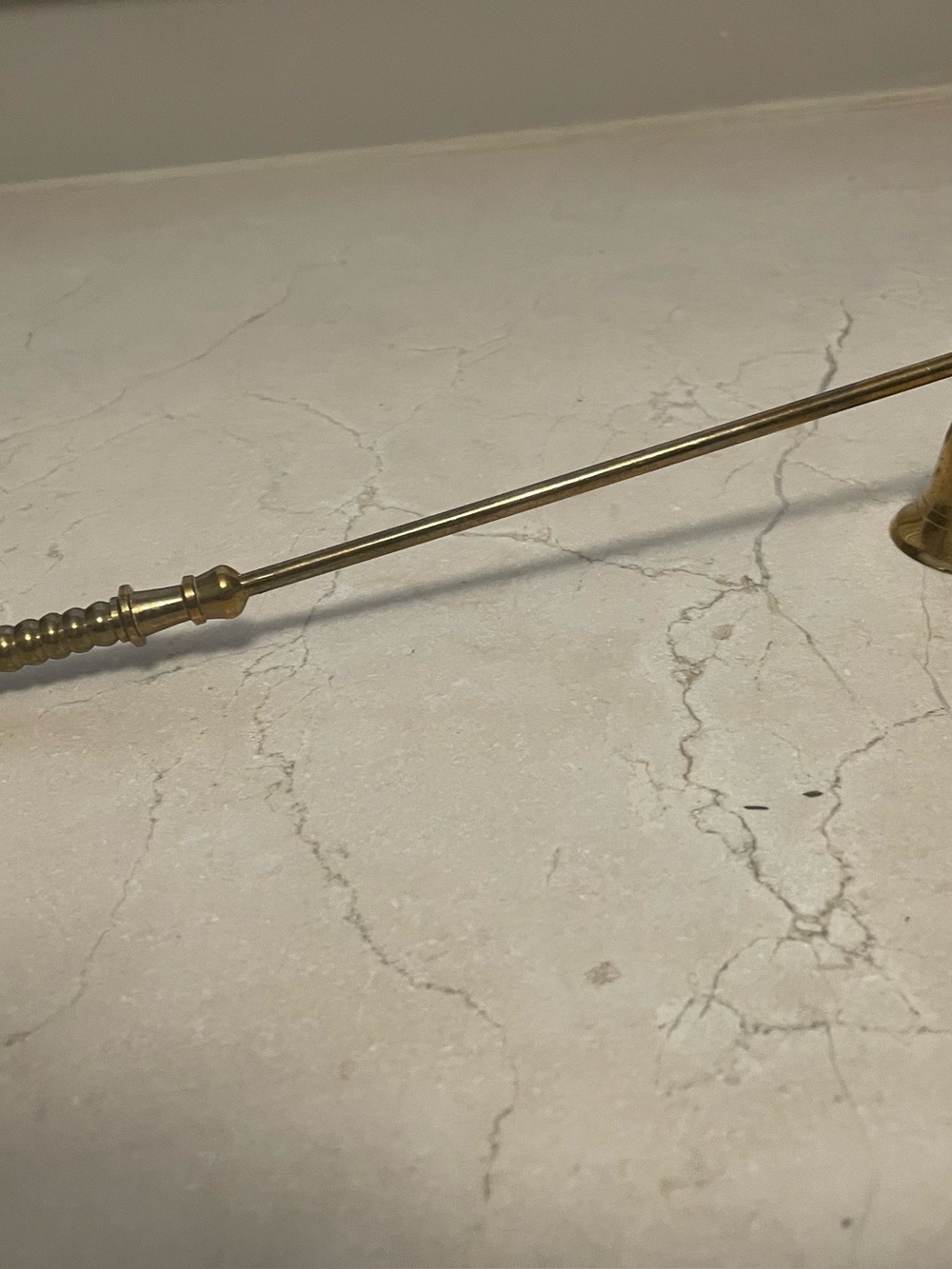 Brass Candle Snuffer - Gold Finish Home Accent